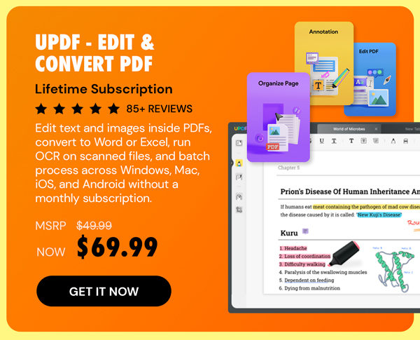 UPDF - Edit, Convert, AI Chat with PDF: Lifetime Subscription