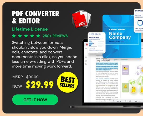 PDF Converter & Editor: Lifetime License