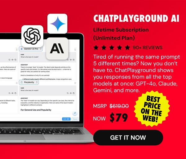ChatPlayground AI: Lifetime Subscription (Unlimited Plan)
