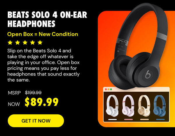 Beats Solo 4 On-Ear Headphones - Slate Blue (Open Box)