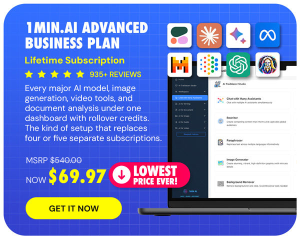 1minAI Advanced Business Plan Lifetime Subscription