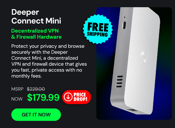 Deeper Connect Mini Decentralized VPN & Firewall Hardware