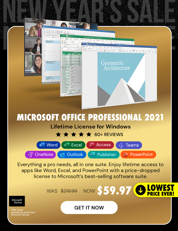 Microsoft Office Professional 2021 for Windows: Lifetime License