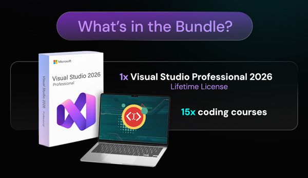 Microsoft Visual Studio Professional 2026 + The Premium Learn to Code Certification Bundle