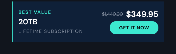 Scramble Cloud Storage Lifetime Subscription (20TB)