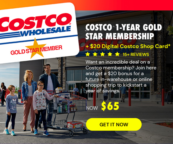 Costco 1-Year Gold Star Membership + $20 Digital Costco Shop Card