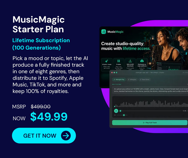 MusicMagic Starter Plan: Lifetime Subscription