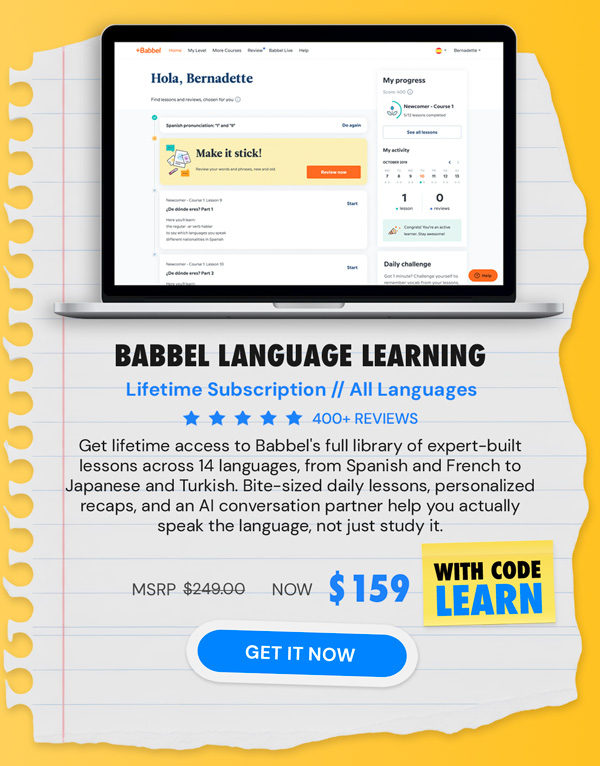 Babbel Language Learning: Lifetime Subscription (All Languages)