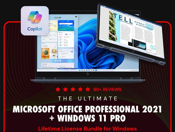 The Ultimate Microsoft Office Professional 2021 for Windows: Lifetime License + Windows 11 Pro Bundle