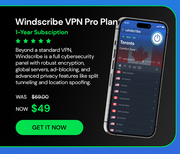 Windscribe VPN Pro Plan