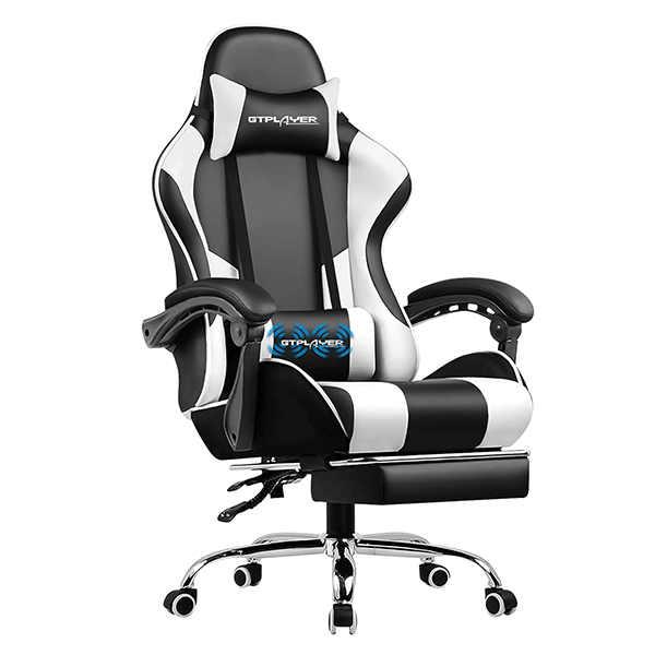 Gaming Chair With Footrest & Lumbar Support