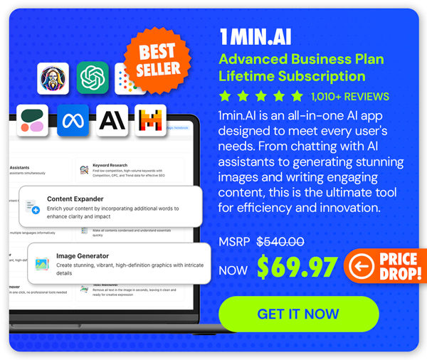 1minAI Advanced Business Plan Lifetime Subscription