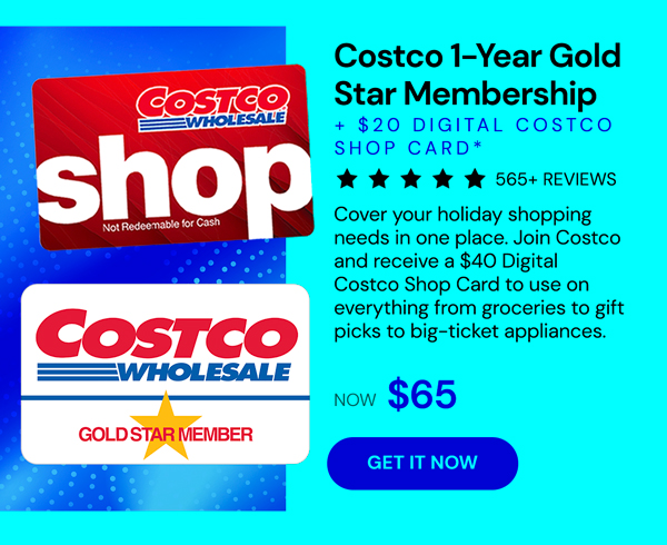 Costco 1-Year Gold Star Membership + $20 Digital Costco Shop Card