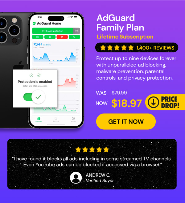 AdGuard Family Plan: Lifetime Subscription