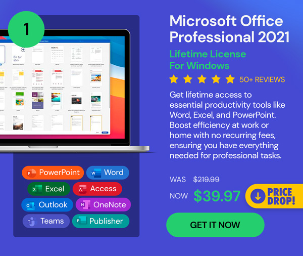 Microsoft Office Professional 2021 for Windows: Lifetime License (Non Binding)