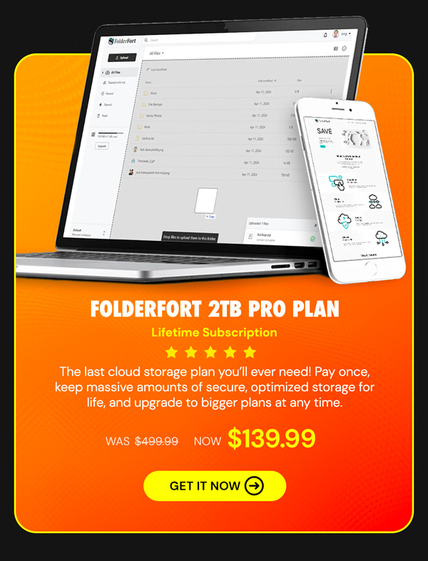 FolderFort 2TB Pro Plan | Lifetime Subscription