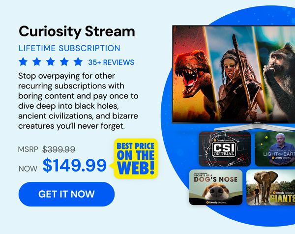 Curiosity Stream Standard Plan: Lifetime Subscription