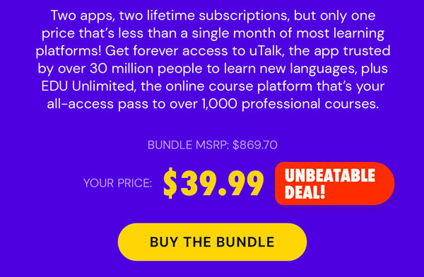 The Language Learner Lifetime Subscription Bundle ft. uTalk