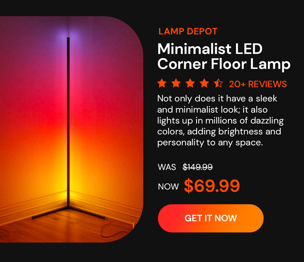 Lamp Depot Minimalist LED Corner Floor Lamp