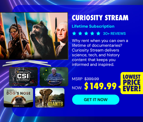 Curiosity Stream Standard Plan: Lifetime Subscription