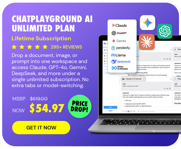 ChatPlayground AI: Lifetime Subscription (Unlimited Plan)