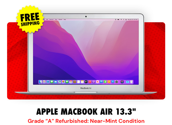 Apple MacBook Air 13.3" (2017) 1.8GHz i5 Core 8GB RAM 128GB - Silver (Refurbished)