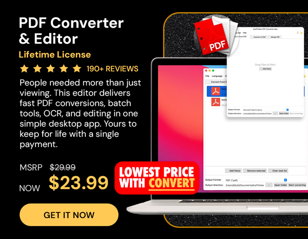 PDF Converter & Editor: Lifetime License