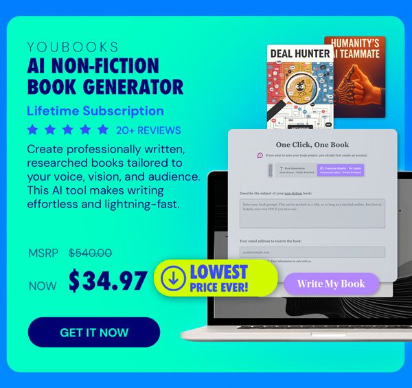 Youbooks AI Non-Fiction Book Generator: (Fan Plan) Lifetime Subscriptions