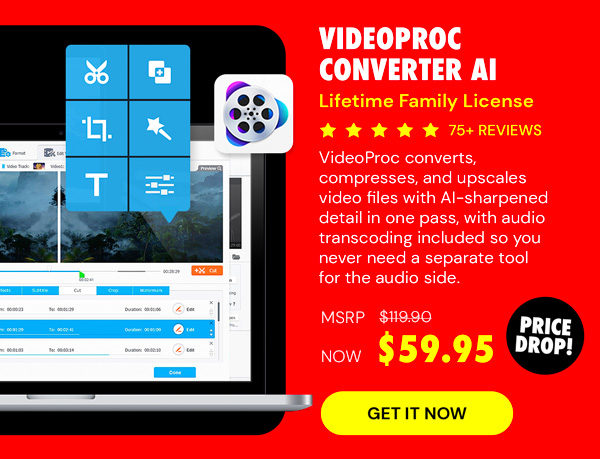 VideoProc Converter AI: Lifetime Family License (For Windows)