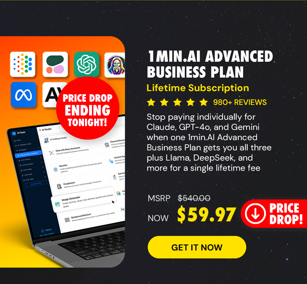 1minAI Advanced Business Plan Lifetime Subscription