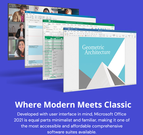 Microsoft Office Professional 2021 for Windows: Lifetime License (Non Binding)