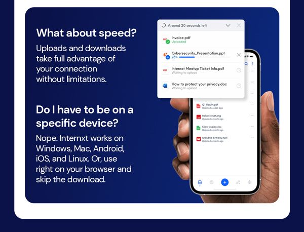 Internxt Cloud Storage: Lifetime Subscription in a Variety of Capacities