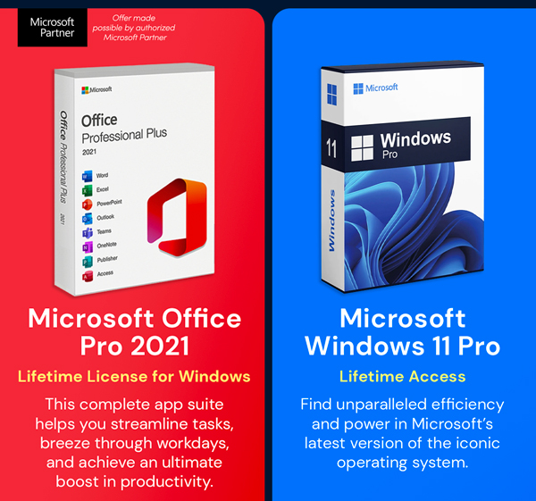 The Ultimate Microsoft Office Professional 2021 for Windows: Lifetime License + Windows 11 Pro Bundle