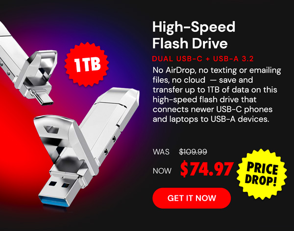 Dual USB-C + USB-A 3.2 High Speed Flash Drive