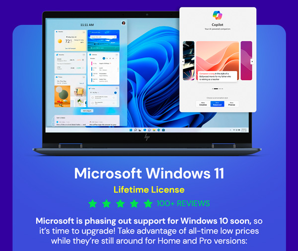 Microsoft Windows 11 Pro or Home | Lifetime License
