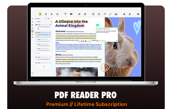 PDF Reader Pro Premium License For Mac or Windows: Lifetime Subscription