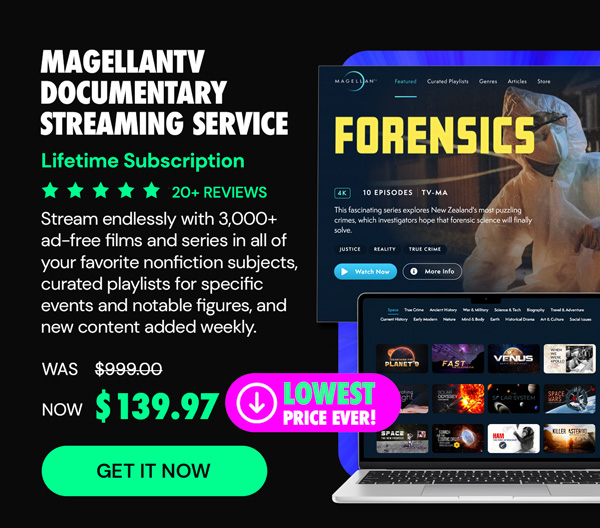 MagellanTV Documentary Streaming Service: Lifetime Subscription