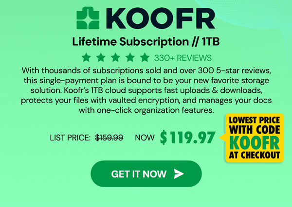 Koofr Cloud Storage: Lifetime Subscription (1TB)