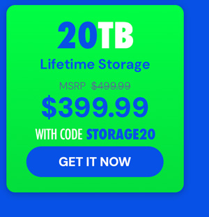 Internxt Cloud Storage Lifetime Subscription: 20TB Plan