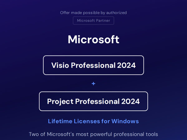 Microsoft Visio or Project 2024 Professional: Lifetime License for Windows