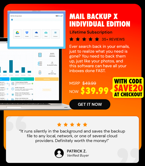 Mail Backup X Individual Edition: Lifetime Subscription