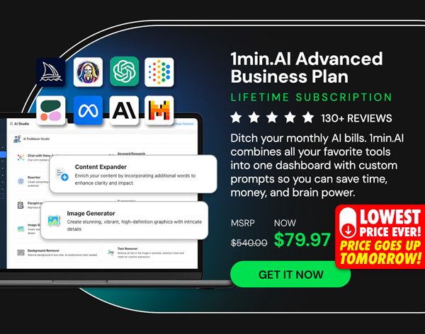 1minAI Advanced Business Plan Lifetime Subscription