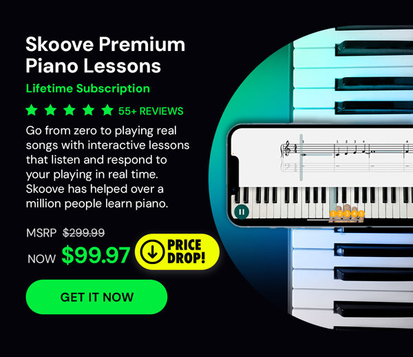 Skoove Premium Piano Lessons: Lifetime Subscription