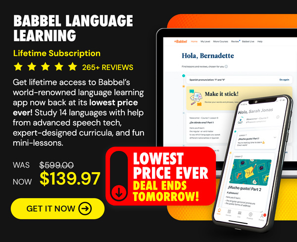 Babbel Language Learning: Lifetime Subscription (All Languages)