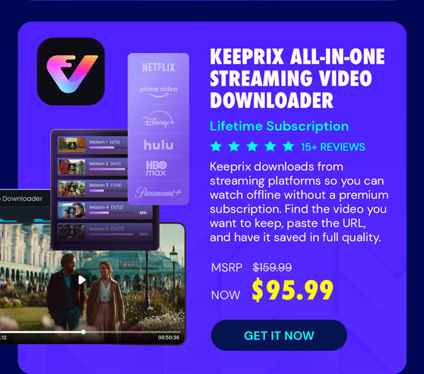 Keeprix All-in-One Streaming Video Downloader: Lifetime Subscription