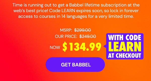Babbel Language Learning: Lifetime Subscription (All Languages)