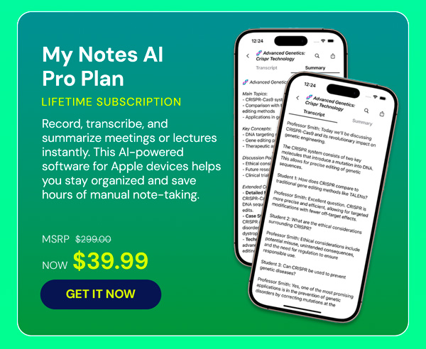 My Notes AI Pro Plan: Lifetime Subscription
