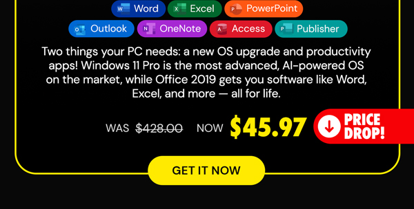 The All-in-One Microsoft Office Pro 2019 for Windows: Lifetime License + Windows 11 Pro Bundle