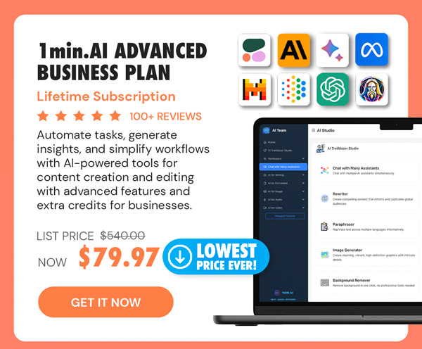 1minAI Advanced Business Plan Lifetime Subscription