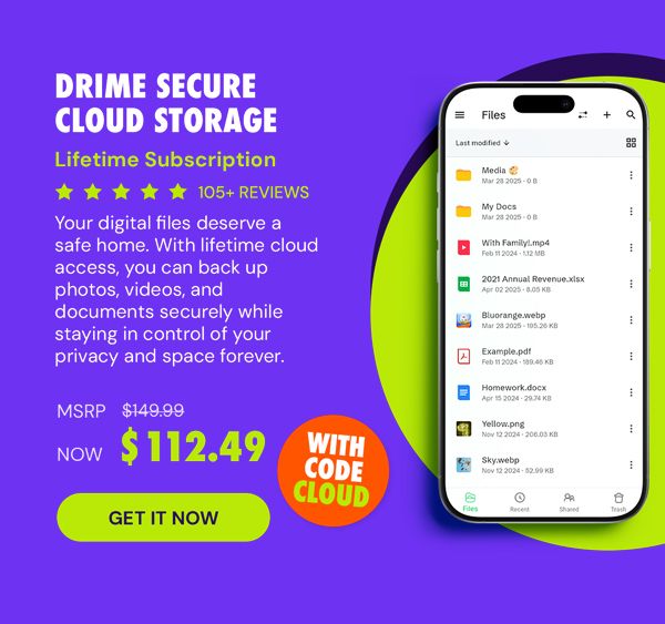 Drime Secure Cloud Storage Lifetime Subscriptions